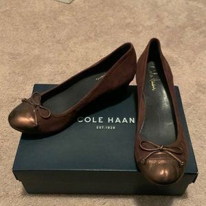 Cole Haan Nike Air Brown Suede Wedges - size 8